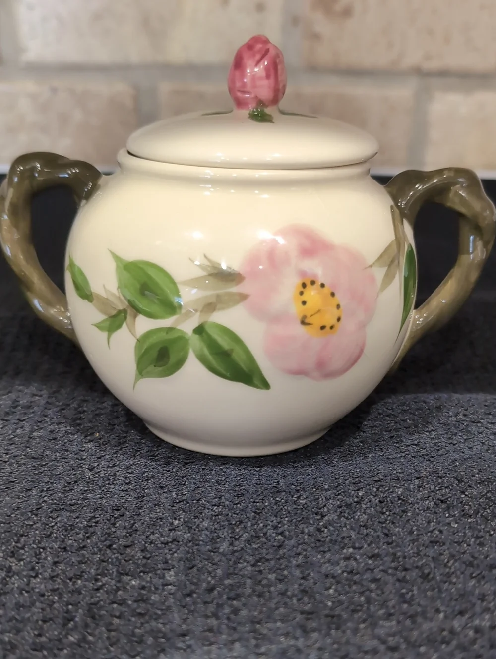 Vintage Franciscan Desert Rose Sugar Bowl With Lid